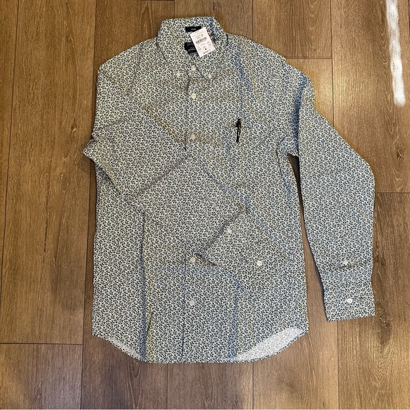 NWT JCrew flex washed button up shirt size small slim fit Ivy pattern - Picture 2 of 3